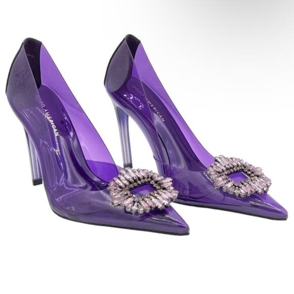 Good American CINDER-F*CKING-RELLA PUMP Heels Purple Size 6.5 NIB - Picture 1 of 11